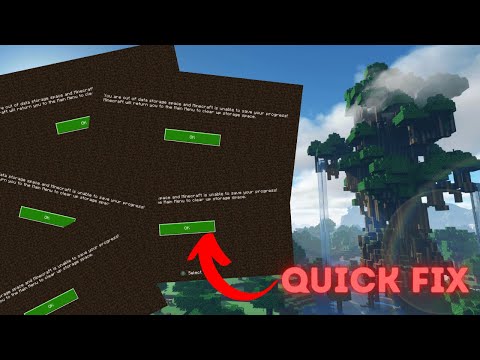 Chewboom - How to fix "NOT ENOUGH STORAGE'' Minecraft Bedrock Quick Fix!!!