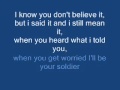 Gavin DeGraw - Soldier (lyrics)
