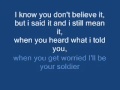 Gavin DeGraw - Soldier (lyrics) 