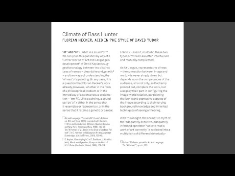 Acid In The Style Of David Tudor (I)