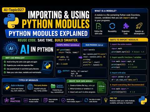 Ai Topic027 Importing Using Python Modules Python Modules Explained Ai In Python