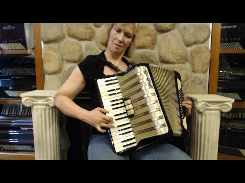 7324 - Black Hohner Concerto II Piano Accordion MM 34 72 image 2