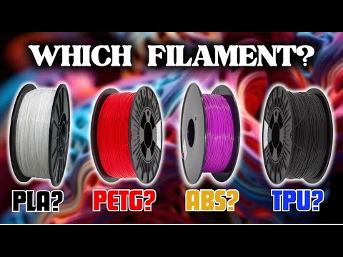 Ultimate 3D Printer Filament Guide in 2 Minutes! (PLA, PETG, ABS, TPU Explained)
