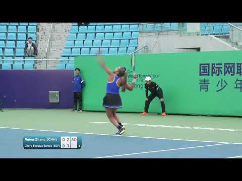 Ruien Zhang [8] (CHN) vs Charo Esquiva Banuls [7] (ESP) / 6-1 7-6 / ITF Junior Finals /Consolation F