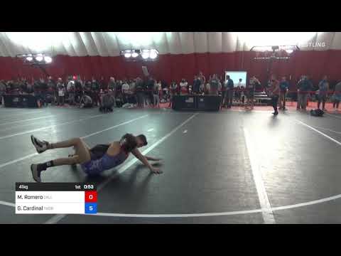 41 Kg Round Of 16 - Michael Romero, California Vs Gus Cardinal, Thorobred Wrestling Club