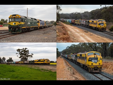 Four Loco Lash-Ups on Pacific National's 9148 and SSR's 7792V grains in Central Victoria- 18/9/20