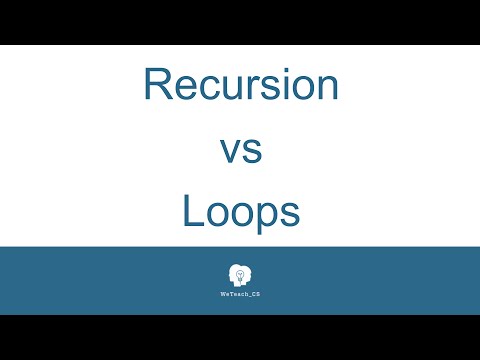 Recursion VS Loops 080916