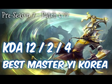 Best MASTER YI Korea vs XIN ZHAO Jungle - Patch 6.22 KR Flex