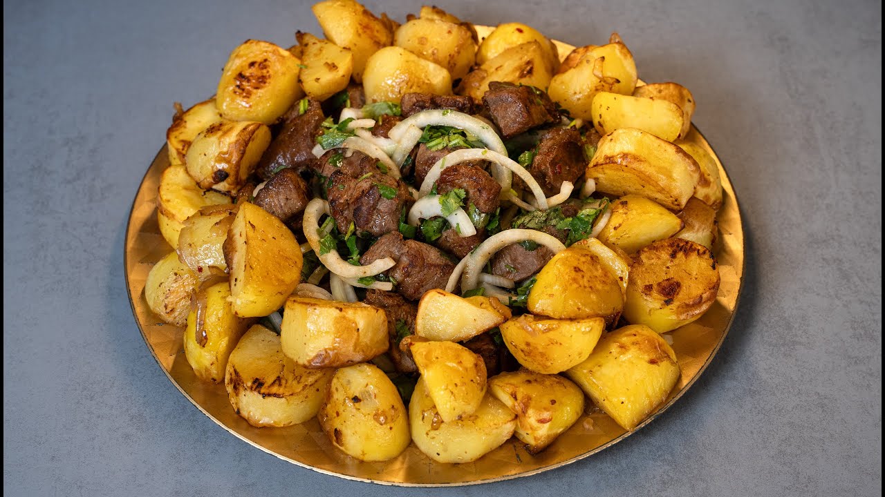 Мясо как шашлык. Вкуснейшая картошка с мясом