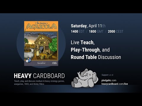 Agricola Solo Teaching, Play-through, & Round table by Heavy Cardboard