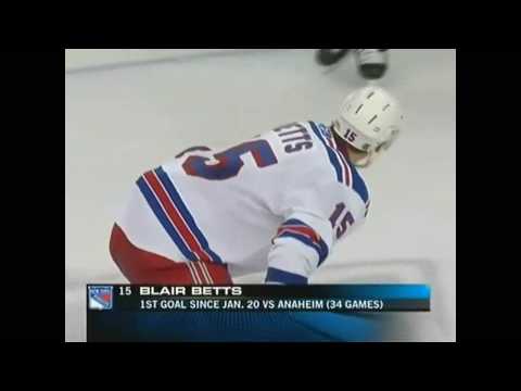 Blair Betts - Last Goal as NY Ranger