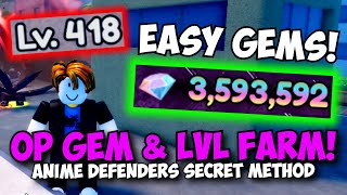 Get Levels & Gems SUPER FAST in Anime Defenders (SECRET METHOD)