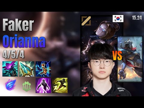 Faker Mid Orianna vs Viktor lol KR solo rank Full Game 15.24 | 페이커 오리아나 vs 빅토르