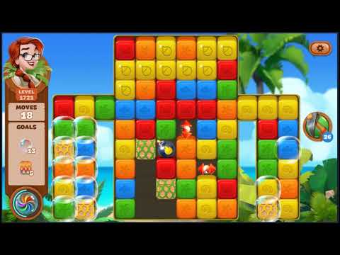 Lost Island Blast Adventure Level 1721 - NO BOOSTERS 🏝️ | SKILLGAMING ✔️