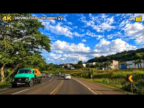 Dirigindo pela BR-282 no Oeste de Santa Catarina 🇧🇷 | Irani → Chapecó | 4K