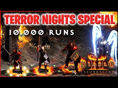 Terror Nights Special - XP & Loot from 10000 Runs [Diablo 2 Resurrected Farming]