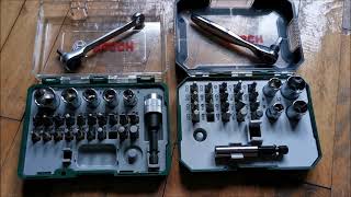 BOSCH Ratchet Set 2607017160 (27 pieces) vs 2607017322 (26 pieces)