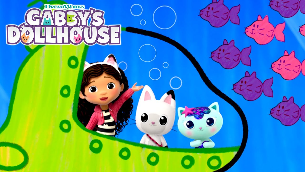Exploring an Underwater Doodle World | GABBY'S DOLLHOUSE | Netflix