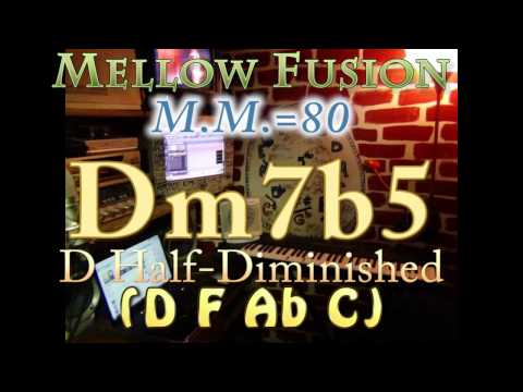 Dm7b5 Half-Dim (D F Ab C) Mellow Fusion - M.M.=80 - One Chord Vamp