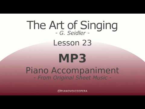 Seidler, The Art of Singing Piano Accompaniment Lesson 23