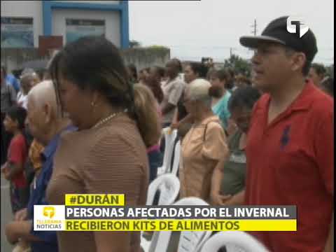 Personas afectadas por el invernal recibieron kits de alimentos