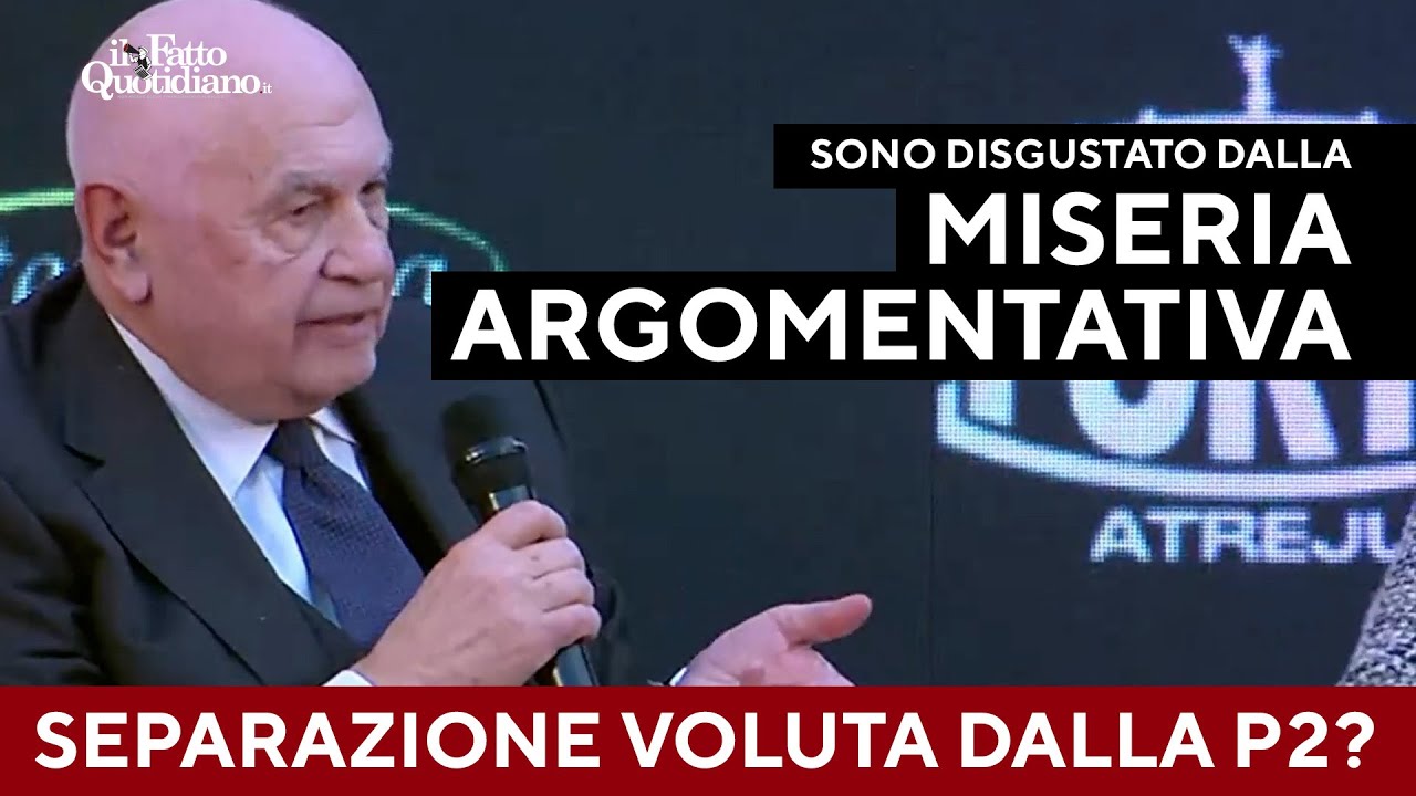 Nordio: "Separazione voluta dalla P2? Disgustato dalla miseria argomentativa"