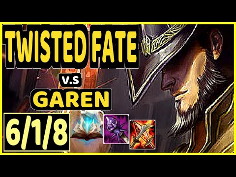 CAEDREL (TWISTED FATE) vs GAREN - 6/1/8 KDA MID GAMEPLAY - EUW Ranked MASTER