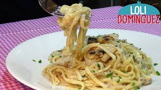 Cómo hacer Tallarines con salsa de setas. Riquísimos y muy fáciles. Loli Domínguez - Semana Santa