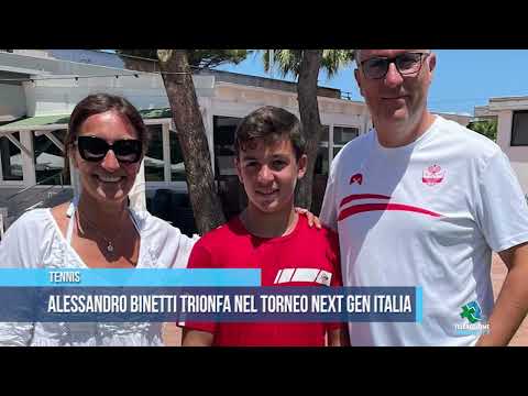 TENNIS Alessandro Binetti trionfa nel torneo Next Gen Italia TG TELEREGIONE 30 06 2022