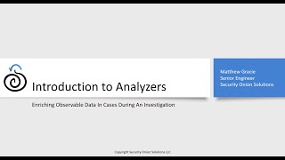 Introduction to Analyzers in Security Onion