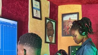 (MIRAKILOUZ BEATZ is live) Recording with my Female Artist  Watch how the process goes 🔥😅
