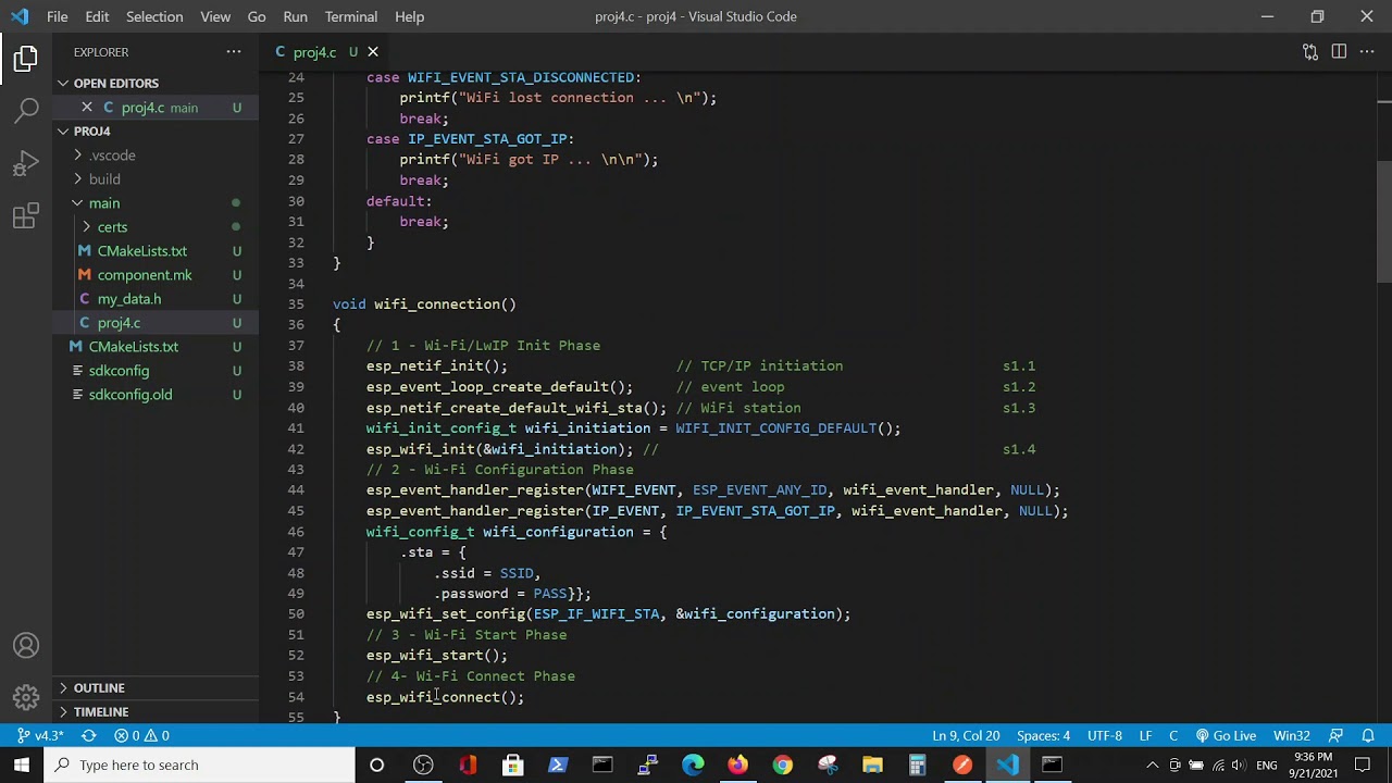 ESP IDF HTTPS Server GET and POST REST - Working example on esp32