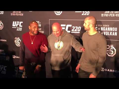 UFC 220 staredowns between Cormier-Oezdemir and Miocic-NGannou | ESPN