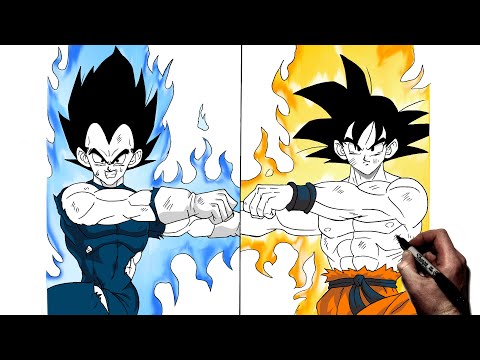 How To Draw Goku & Vegeta (Fusion Dance) | Step By Step | Dragon Ball