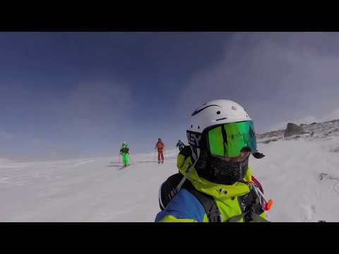 20171223 船越の頭 栂池BC, Powder telemark skiing, Tsugaike Hakuba BC