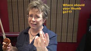 Where Does the Left Thumb Go on Violin?