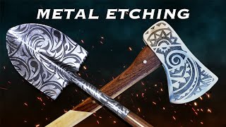 Metal Etch Nasıl Yapılır // Elektrik Kullanarak Metal Etch Yapmanın İk