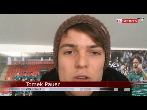 VfB Lübeck | Tomek Pauer vor dem Spiel gegen den BV Cloppenburg | 26.03.2015