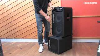 Video thumbnail for Acoustic tilt using Combo450 stacked with RS112 by TC Electronic