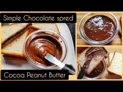 Homemade Cocoa Peanut Butter - Chocolate Peanut Butter - Simple Chocolate spread - Ambili's Kitchen