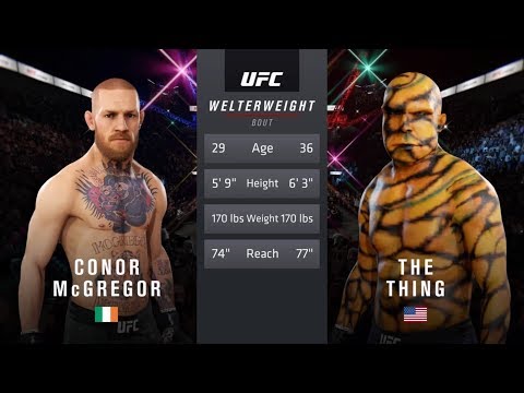 Conor McGregor vs. Thing (EA sports UFC 3) - CPU vs. CPU - Crazy UFC 👊🤪
