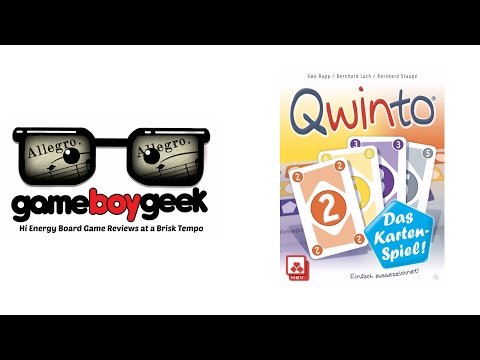 The Game Boy Geek's Allegro (2-min) Review of Qwinto: the Card  Game