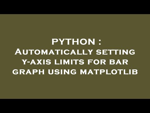 Python Automatically Setting Y Axis Limits For Bar Graph Using Matplotlib