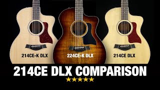 Video thumbnail for Taylor 214ce DLX Comparison - 214ce DLX vs 214ce-K DLX vs 224ce-K DLX by Acoustic Letter