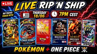 LIVE Rip ’N Ship #40 | Pokémon + One Piece ENG & JP Packs