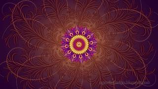 Flourishes Spirit Mandala With Purple Colorful Background Animation