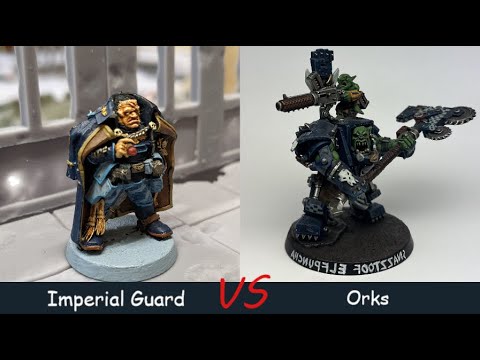 *NEW* Orks vs *NEW* Imperial Guard l  1000pts Warhammer 40k Battle Report  l