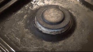 How to Clean Your Crusty Stove Top, using Baking Soda and Hydrogen Peroxide