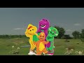 Barney Baby Bop BJ And Riff Appeared From Far Away
