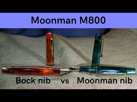 Moonman M800 Showdown Bock nib vs Moonman nib